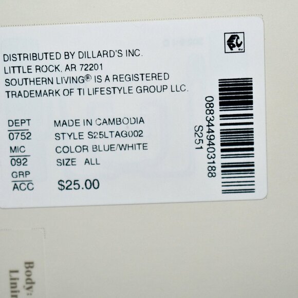 Southern Living Printed Luggage Tags, Set of 2 #S25LTAG002 NWT - Picture 4 of 4